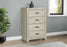 Commode 4 tiroirs, chêne blanchi (chambre à coucher) Monarch I5204