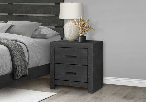 Table de chevet 2 tiroirs, gris graphite (chambre à coucher) Monarch I5208