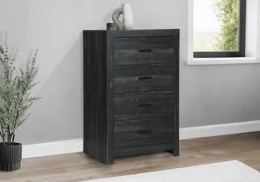 Commode 4 tiroirs, gris graphite (chambre à coucher) Monarch I5209