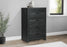 Commode 4 tiroirs, gris graphite (chambre à coucher) Monarch I5209