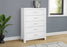 Commode 5 tiroirs, chêne blanc (chambre à coucher) Monarch I5229