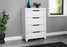 Commode 4 tiroirs, blanche (chambre à coucher) Monarch I5244