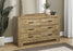 Commode 6 tiroirs, chêne moyen (chambre à coucher) Monarch I5276