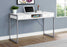 Bureau – 48"L, blanc, métal argent Monarch I7364