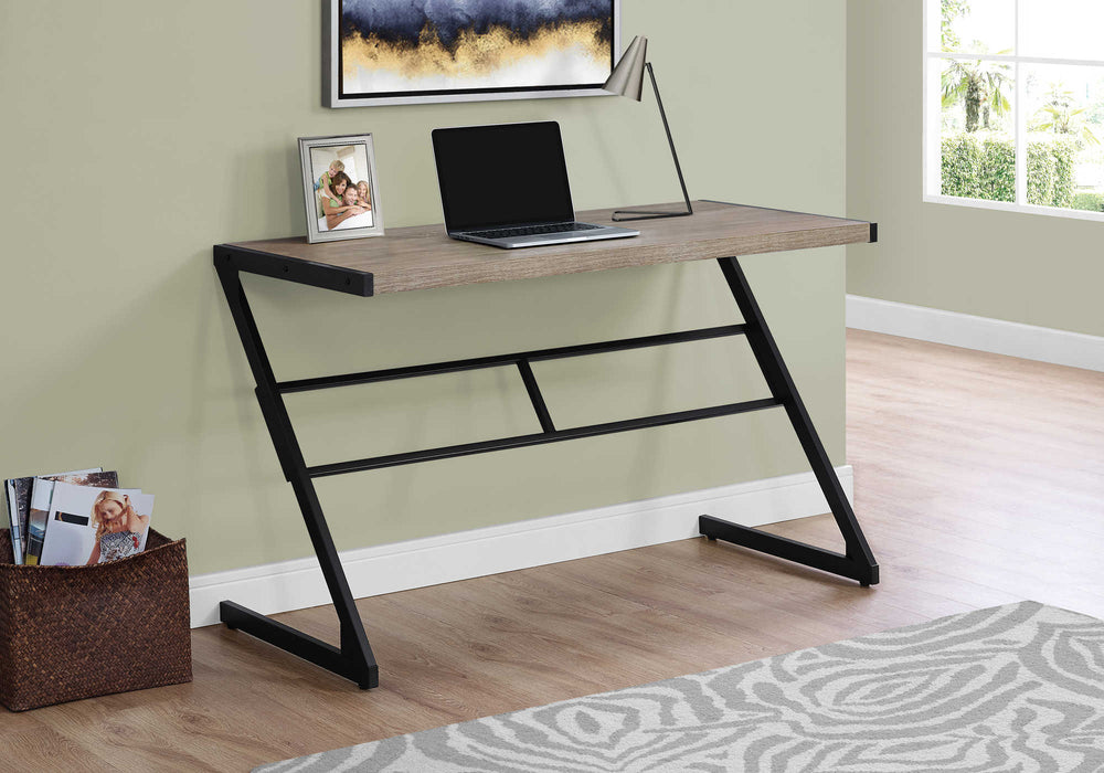 Bureau – 48"L, taupe foncé, métal noir Monarch I7373