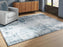 Tapis bleu, blanc et brun Ashley R407481