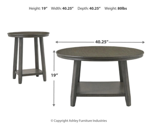 Table de salon Ashley Caitbrook 3pcs - T188-13