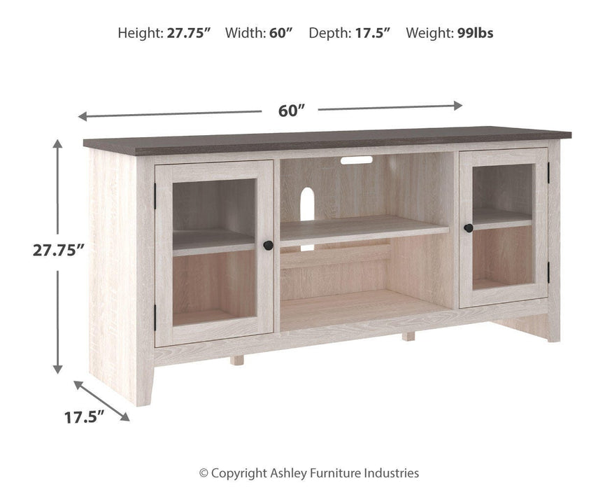 Dimensions du meuble TV Ashley Dorrinson 60 po