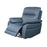 Fauteuil Azur Oakland cuir Bleu Acier