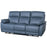 Sofa Azur Oakland cuir Bleu Acier