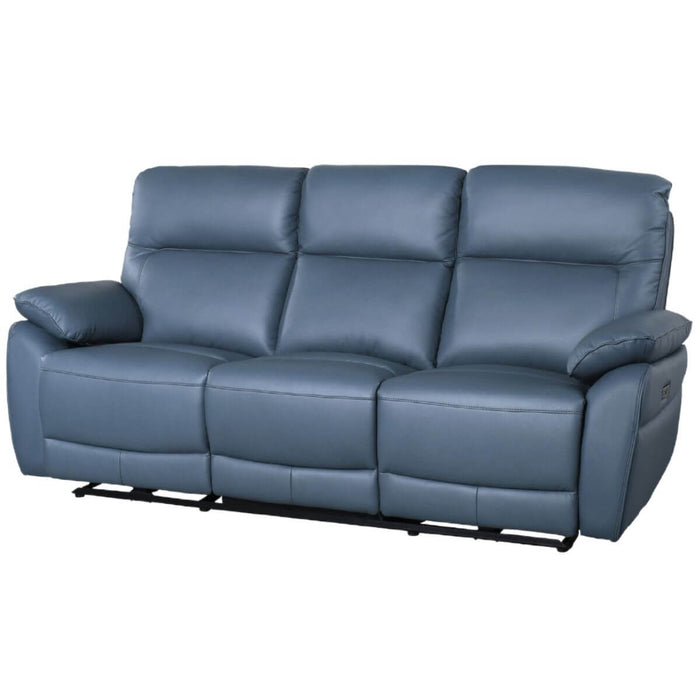 Sofa Azur Oakland cuir Bleu Acier