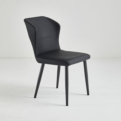 Chaise de restaurant en vinyle noir - C-60