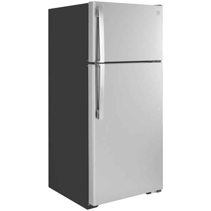 Réfrigérateur à congélateur supérieur GE 16,6 pi.cu. Stainless - GTE17GSNRSS - Écofrais inclus