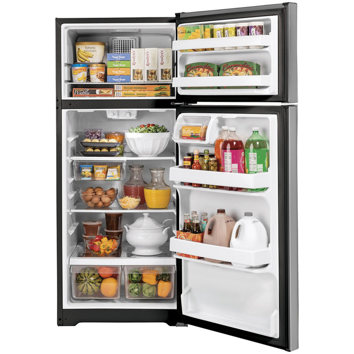 Réfrigérateur à congélateur supérieur GE 16,6 pi.cu. Stainless - GTE17GSNRSS - Écofrais inclus