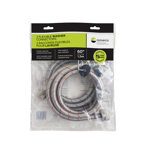 Raccords pour laveuse avec coude (lot de 2) – 5 pieds