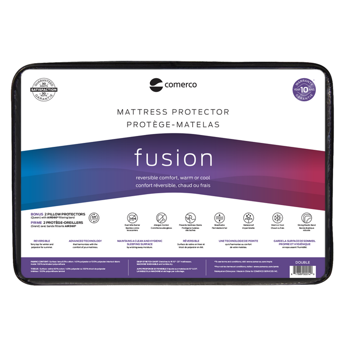 Ensemble protège-matelas Fusion Double 54x75 avec 2 protège-oreillers