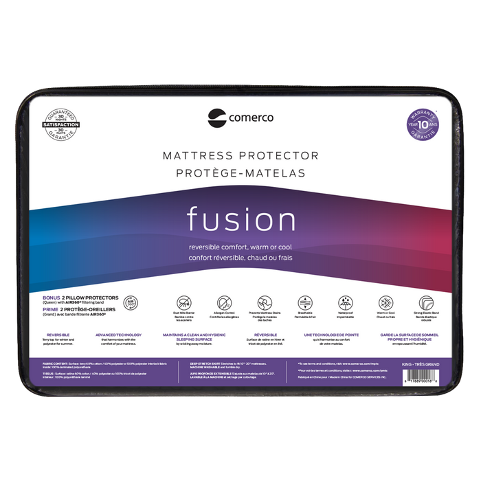 Ensemble protège-matelas Fusion Très Grand 76x80 avec 2 protège-oreillers