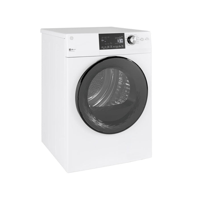 Sécheuse électrique GE 24'' compacte de 4,1 pi3 avec tambour en acier inoxydable blanc - GFD14JSINWW