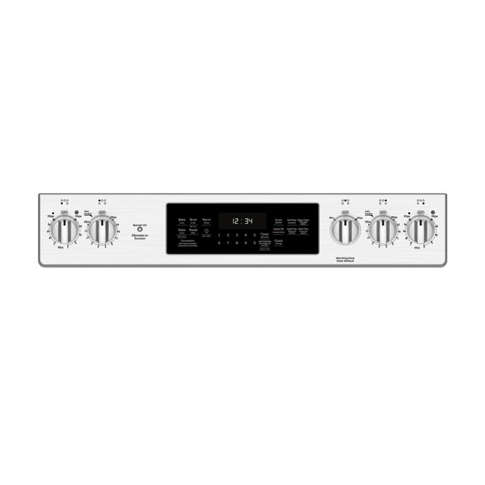 Cuisinière électrique encastrée GE  avec commandes à l'avant et tiroir de rangement stainless - JCS840SMSS